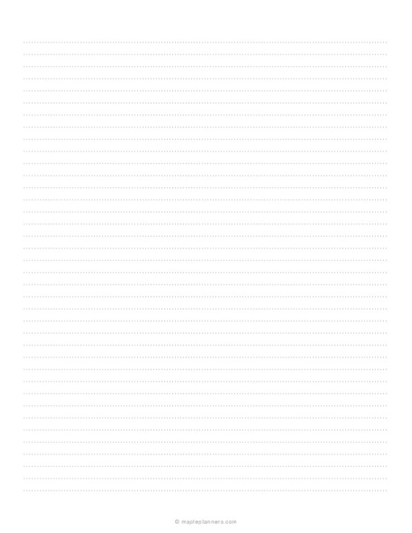 Printable 6.35 mm Dotted Lined Paper Template